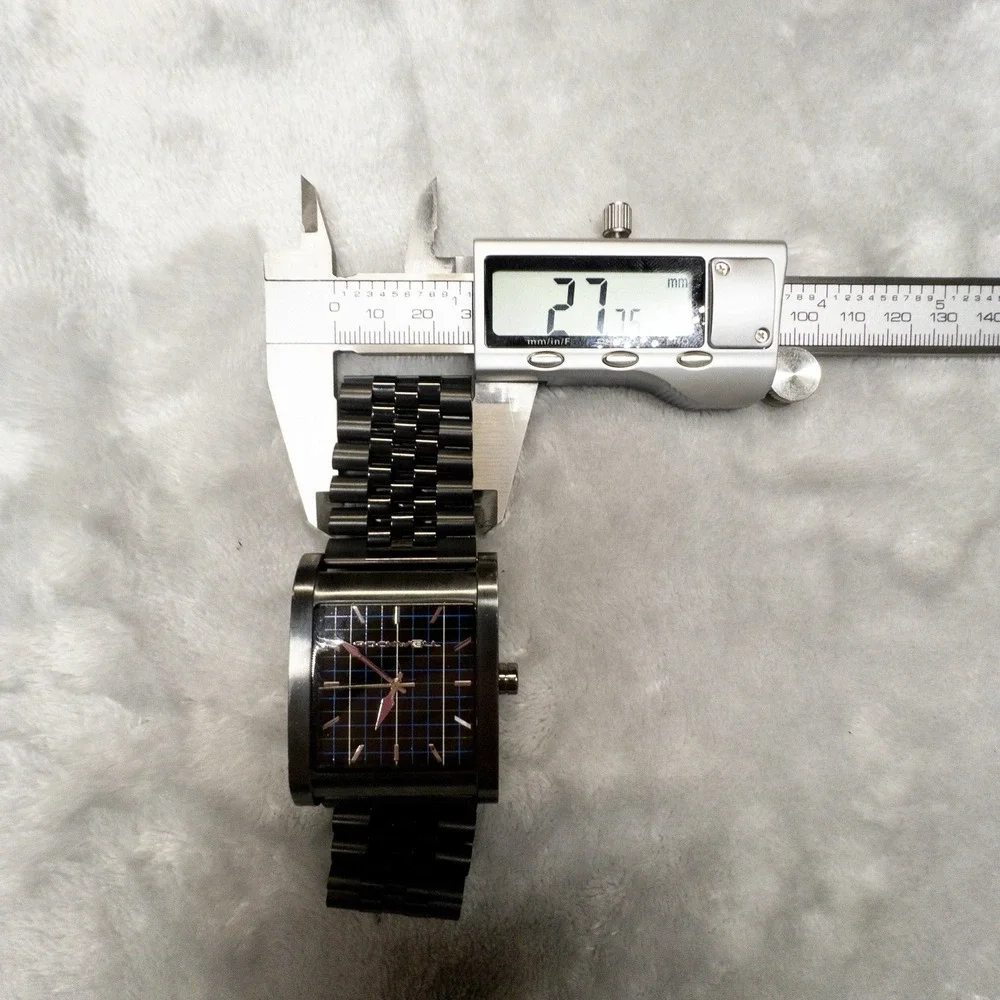 Rockwell Time The Rook 38mm Mens Watch New Band And Battery Grid Pattern Dial